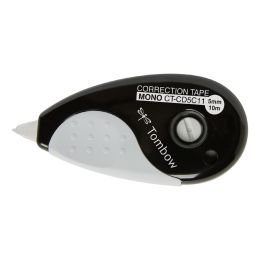 Tombow Korrekturroller MONO grip, 5,0 mm x 10 m, schwarz