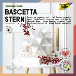 folia Faltbltter Bascetta-Stern, rot-transparent