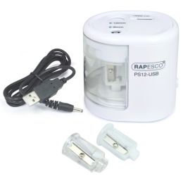 RAPESCO Elektrischer Doppel-Spitzer PS12-USB, wei
