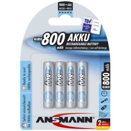 ANSMANN NiMH Akku maxE, Micro (AAA) 800 mAh, 4er Blister