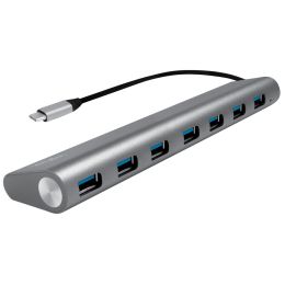 LogiLink USB 3.0 Hub mit USB-C 3.1 Anschluss, 7-Port, grau