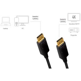 LogiLink DisplayPort Anschlusskabel, schwarz, 7,5 m