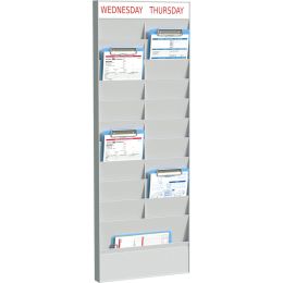 PAPERFLOW Wand-Büroplaner 20 Fächer, A5, Grundelement, grau