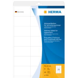 HERMA Adress-Etiketten, 94 x 47 mm, Ecken abgerundet, weiß