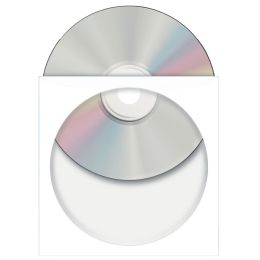 HERMA CD-/DVD-Papiertaschen, mit Fenster, wei,