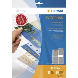 HERMA Postkartenhüllen, für 10 x 15 cm Postkarten, aus PP