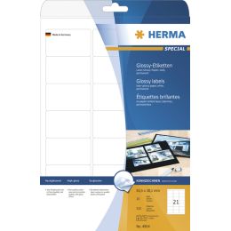 HERMA Hochglanz-Etiketten SPECIAL, 210 x 297 mm, weiß
