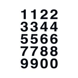 HERMA Zahlen-Sticker 0-9, Folie schwarz, Höhe: 20 x 18 mm