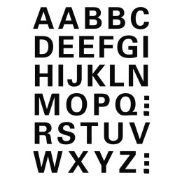 HERMA Buchstaben-Sticker A-Z, Folie schwarz, 5 mm hoch
