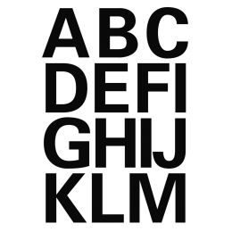HERMA Buchstaben-Sticker A-N, Folie schwarz, 33 mm