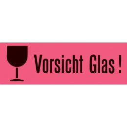 HERMA Hinweisetiketten Vorsicht Glas, 39 x 118 mm