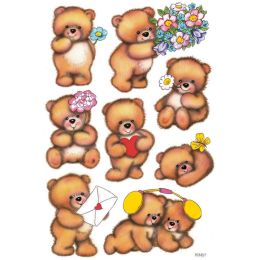 HERMA Sticker DECOR Bären mit Blumen