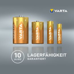 VARTA Alkaline Batterie Longlife, E-Block (6LR61/6LP3146)