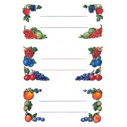 HERMA Haushalts-Etiketten Obstkrbe, 76 x 35 mm, bunt