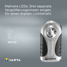VARTA Taschenlampe LED Silver Light, inkl. 3 x AAA Micro