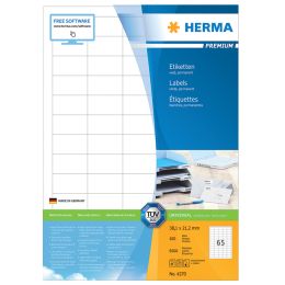 HERMA Universal-Etiketten PREMIUM, 63,5 x 33,9 mm, weiß