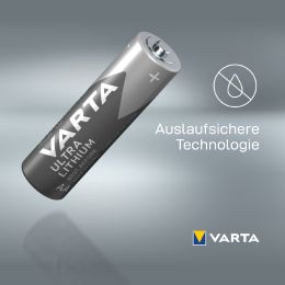 VARTA Lithium Batterie Ultra Lithium, E-Block (9V)