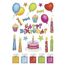 HERMA Geschenke-Sticker DECOR Happy Birthday