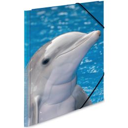 HERMA Eckspannermappe Delfine, aus PP, DIN A4