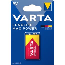 VARTA Alkaline Batterie Longlife Max Power, E-Block (9V)