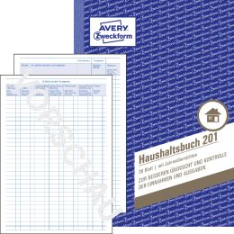 AVERY Zweckform Formularbuch Haushaltsbuch, A5, 36 Blatt