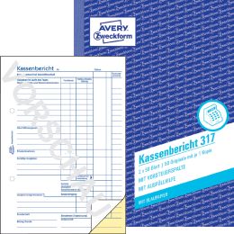 AVERY Zweckform Formularbuch Kassenbuch EDV, A4, 100 Blatt