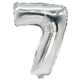 PAPSTAR Folienballon Zahlen, Ziffer: 0, silber