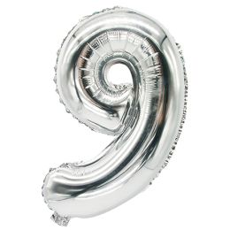 PAPSTAR Folienballon Zahlen, Ziffer: 4, silber