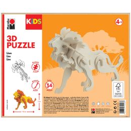 Marabu KiDS 3D Puzzle Löwe, 34 Teile