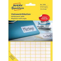 AVERY Zweckform Vielzweck-Etiketten, 13 x 8 mm, wei, FP