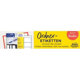AVERY Zweckform Ordnerrcken-Etiketten, 61 x 192 mm, gelb