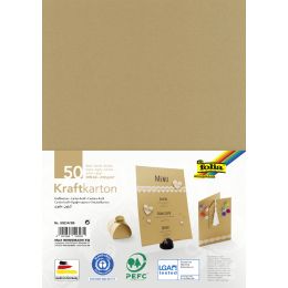 folia Kraftkarton, 230 g/qm, DIN A4, 50 Blatt