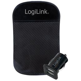 LogiLink USB-KFZ-Ladegert mit Antirutschmatte