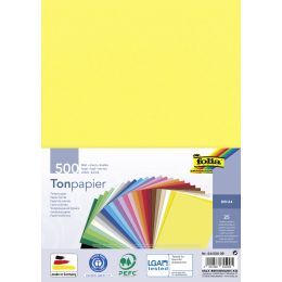 folia Tonpapier, DIN A4, 130 g/qm, 25 Farben sortiert