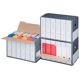SMARTBOXPRO Archiv-Container, grau, mit Frontdeckel