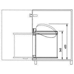 Hailo Einbau-Mlleimer Compact-Box M, Edelstahl, 15 Liter
