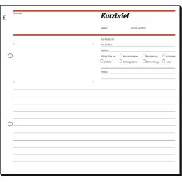 sigel Formularbuch Kurzmitteilung/Kurzbrief, 1/3 A4 quer