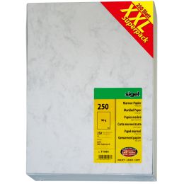 sigel Marmor-Papier, A4, 90 g/qm, Feinpapier, beige