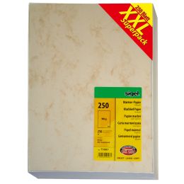 sigel Marmor-Papier, A4, 200 g/qm, Edelkarton, beige