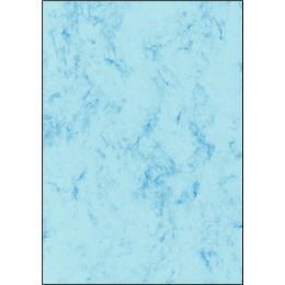 sigel Marmor-Papier, A4, 200 g/qm, Edelkarton, blau