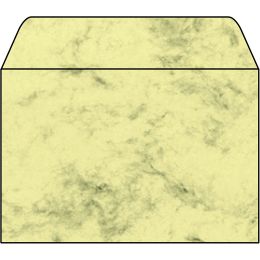 sigel Umschlag, C6, 90 g/qm, gummiert, Marmor beige