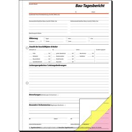sigel Formularbuch Tages-/Regiebericht, A4, 2 x 40 Blatt
