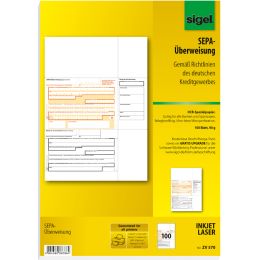 sigel Bankformular PC-SEPA-berweisung, DIN A4