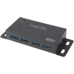 LogiLink USB 3.0 Hub fr Wandmontage, 4 Port, Metallgehuse