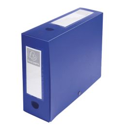 EXACOMPTA Archivbox mit Druckknopf, PP, 100 mm, blau