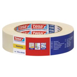 tesa Maler Krepp 4348 Standard Papierabdeckband, 50 mm x 50m