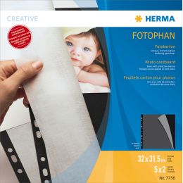 HERMA Fotokarton, 230 x 297 mm, 230 g/qm, schwarz