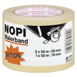 NOPI Maler Krepp Papierabdeckband, 2er Aktions-Turm, beige