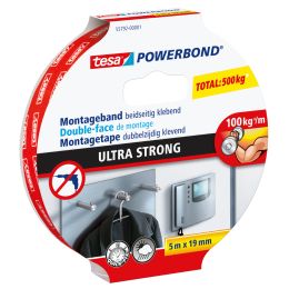 tesa Powerbond Montageband Ultra Strong, 19 mm x 1,5 m