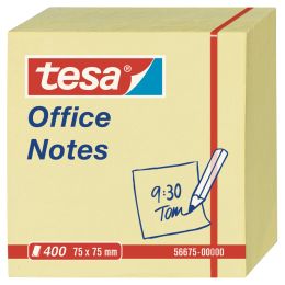 tesa Office Notes Haftnotiz Wrfel, 75 x 75 mm, gelb